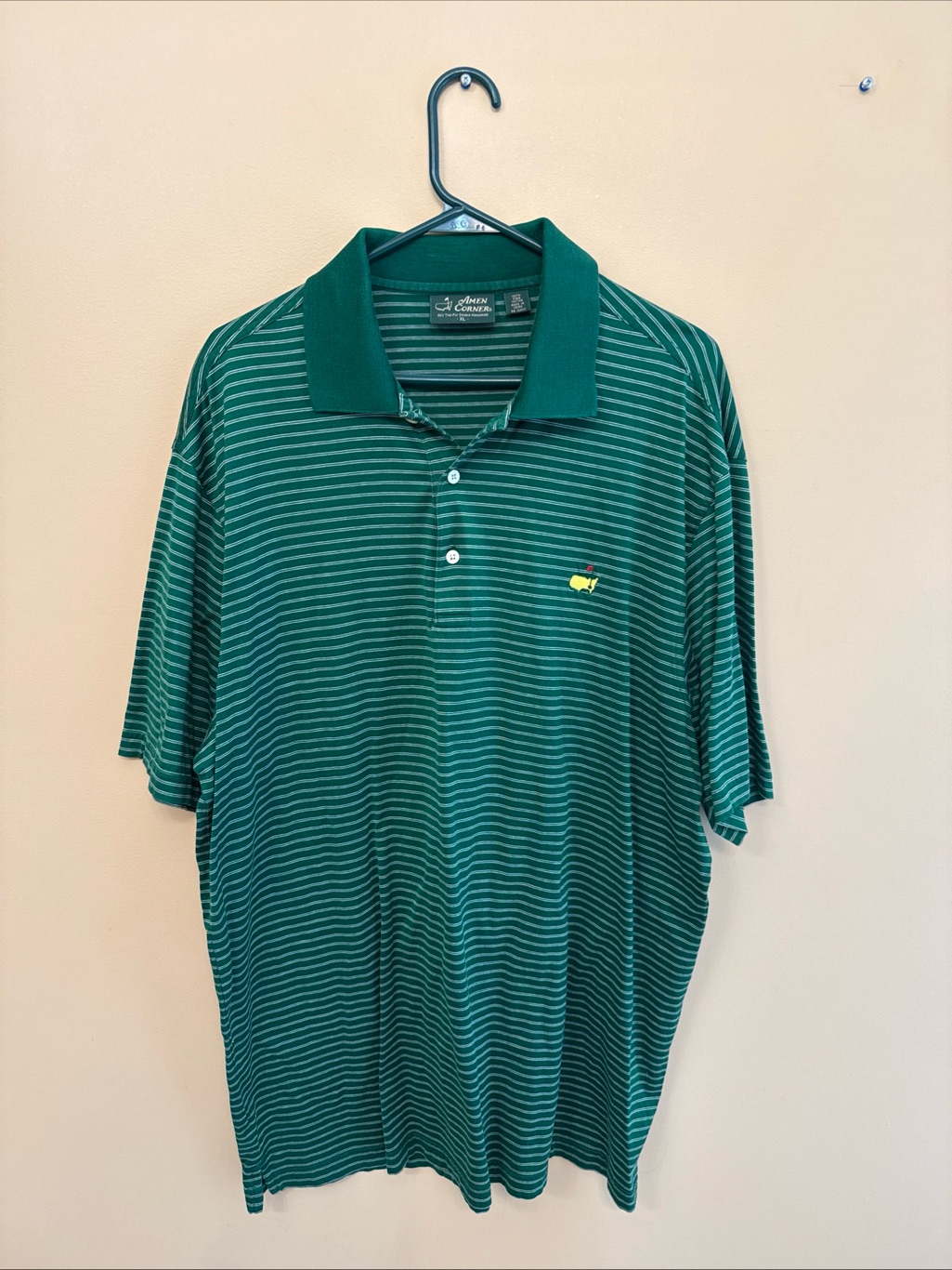 Striped Green Polo Shirt Masters Tournament